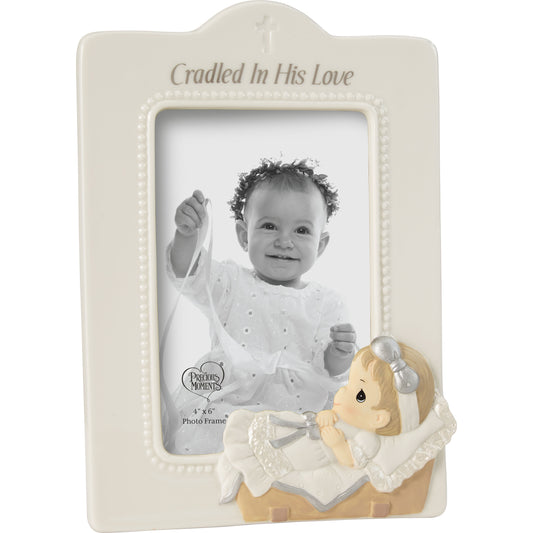 Cradled In His Love Girl Photo Frame