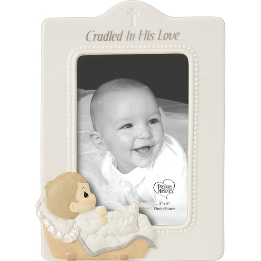 Cradled In His Love Boy Photo Frame
