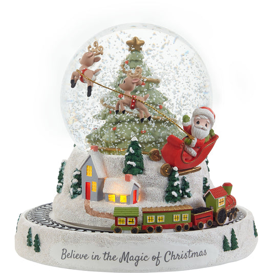 Believe In The Magic Of Christmas Rotating Musical LED Snow Globe