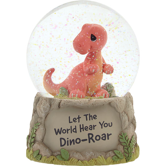 Let The World Hear You Dino-Roar Musical Snow Globe
