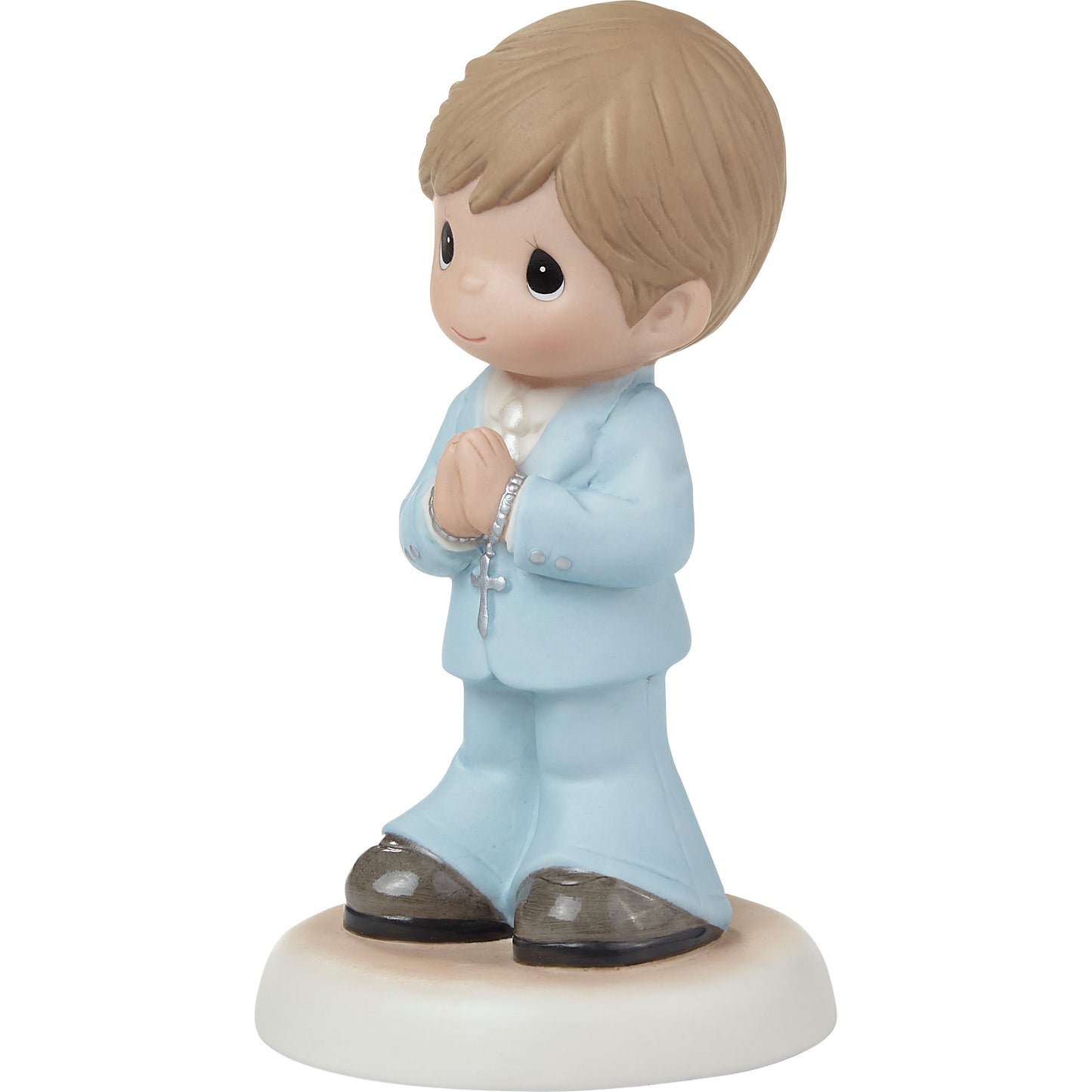 Blessings On Your First Communion Brunette Hair/Medium Skin Boy Figurine