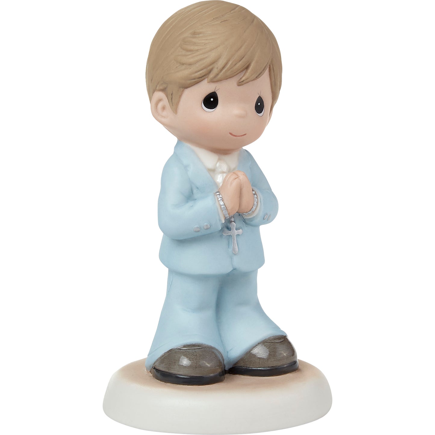 Blessings On Your First Communion Brunette Hair/Medium Skin Boy Figurine