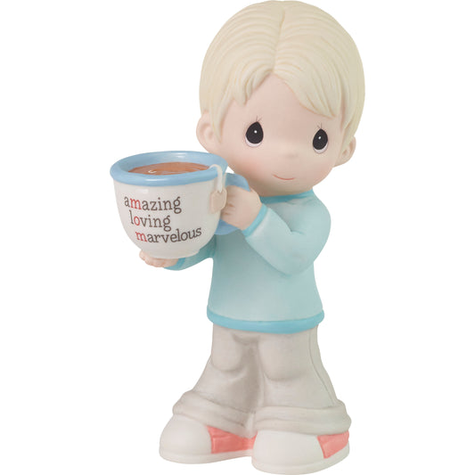 Mom, You're Amazing Blond Boy Figurine