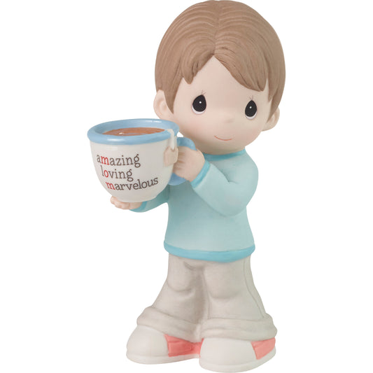 Mom, You're Amazing Brunette Boy Figurine