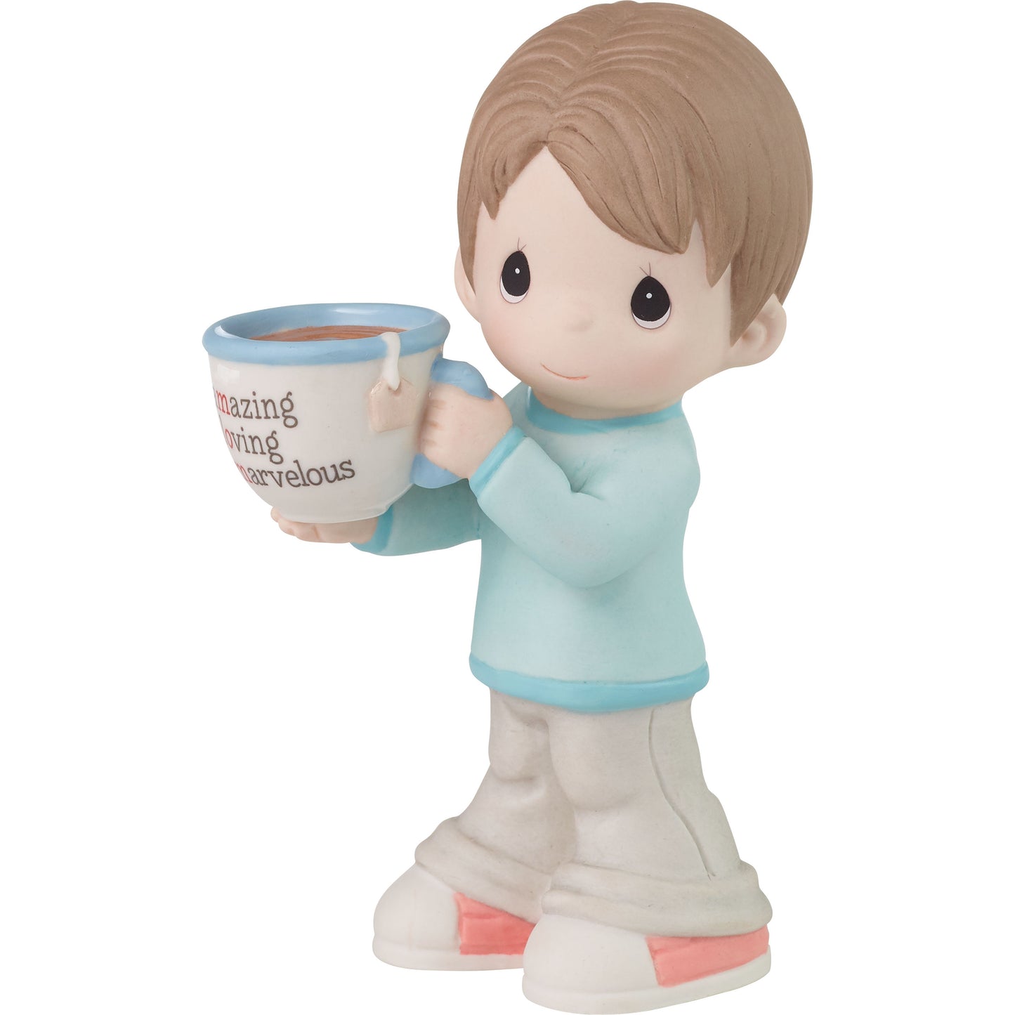 Mom, You're Amazing Brunette Boy Figurine