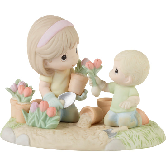A Mother's Love Makes A Garden Grow Boy Figurine