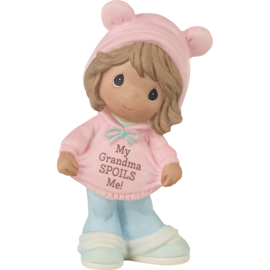 My Grandma Spoils Me Brunette Hair/Medium Skin Girl Figurine