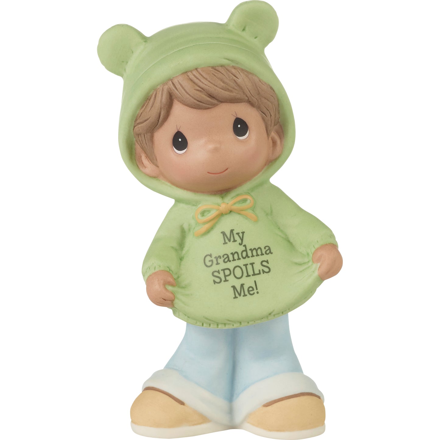 My Grandma Spoils Me Brunette Hair/Medium Skin Boy Figurine