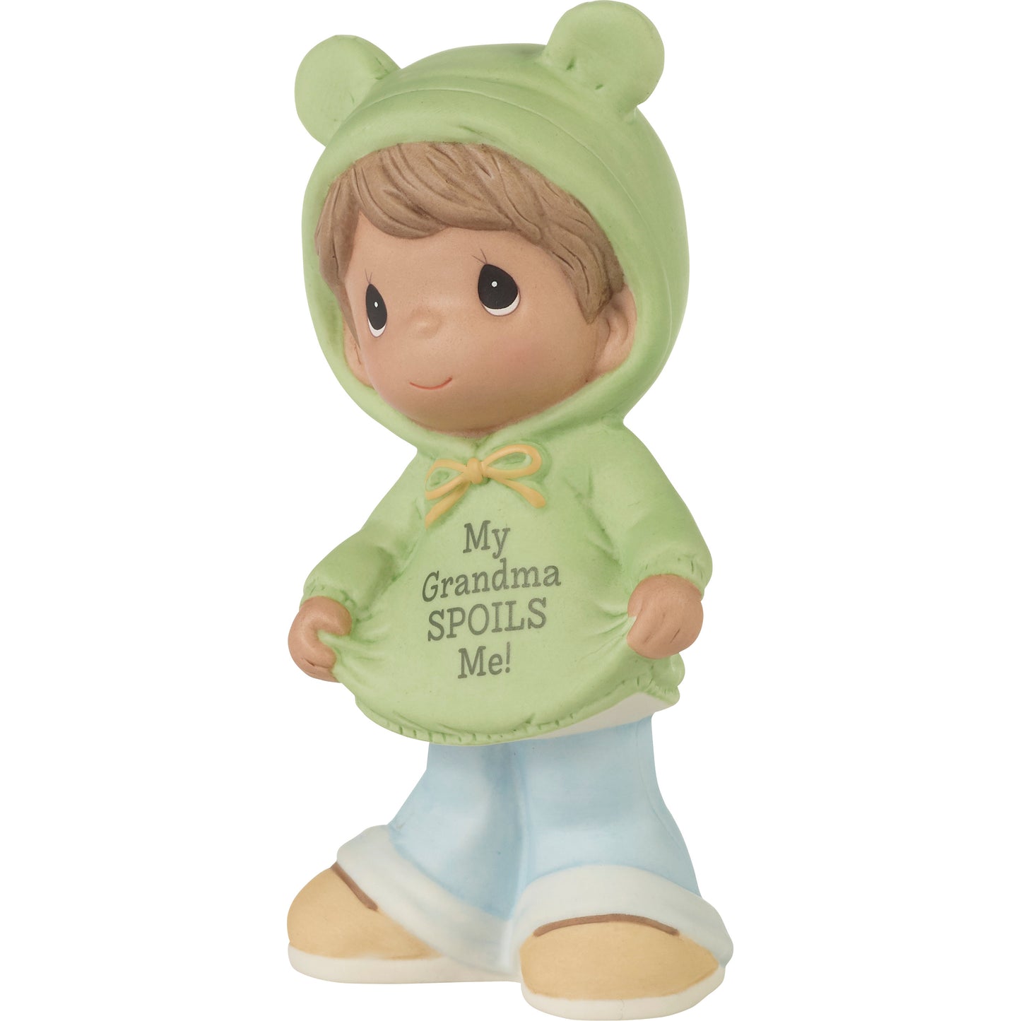 My Grandma Spoils Me Brunette Hair/Medium Skin Boy Figurine
