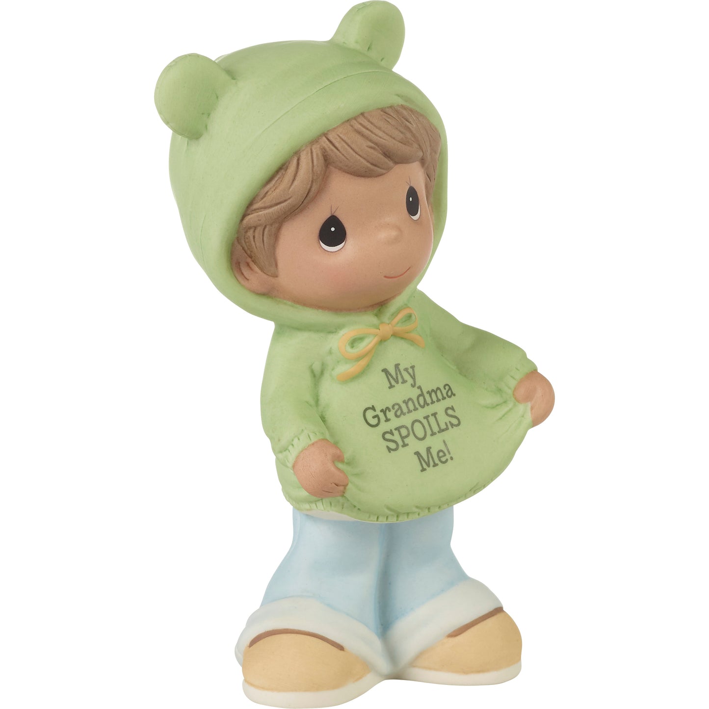 My Grandma Spoils Me Brunette Hair/Medium Skin Boy Figurine