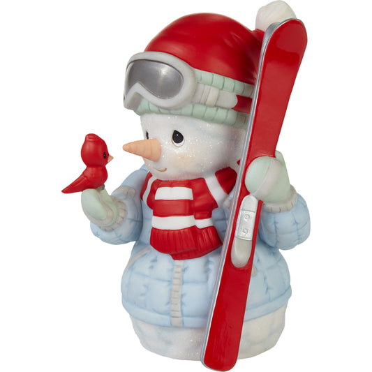 Tis The Ski-son To Be Jolly Annual Snowman Figurine