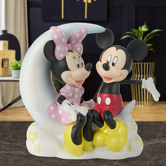 Love You To The Moon And Back Disney Mickey Mouse And Minnie Mouse Figurine