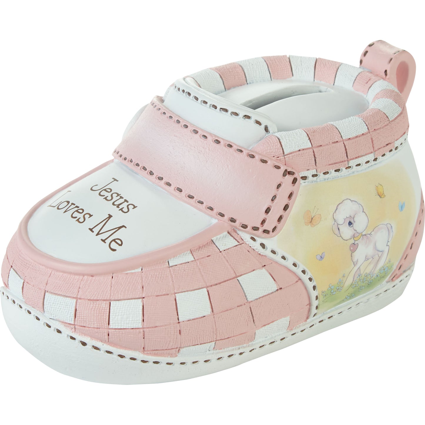 Jesus Loves Me Pink Bootie Bank