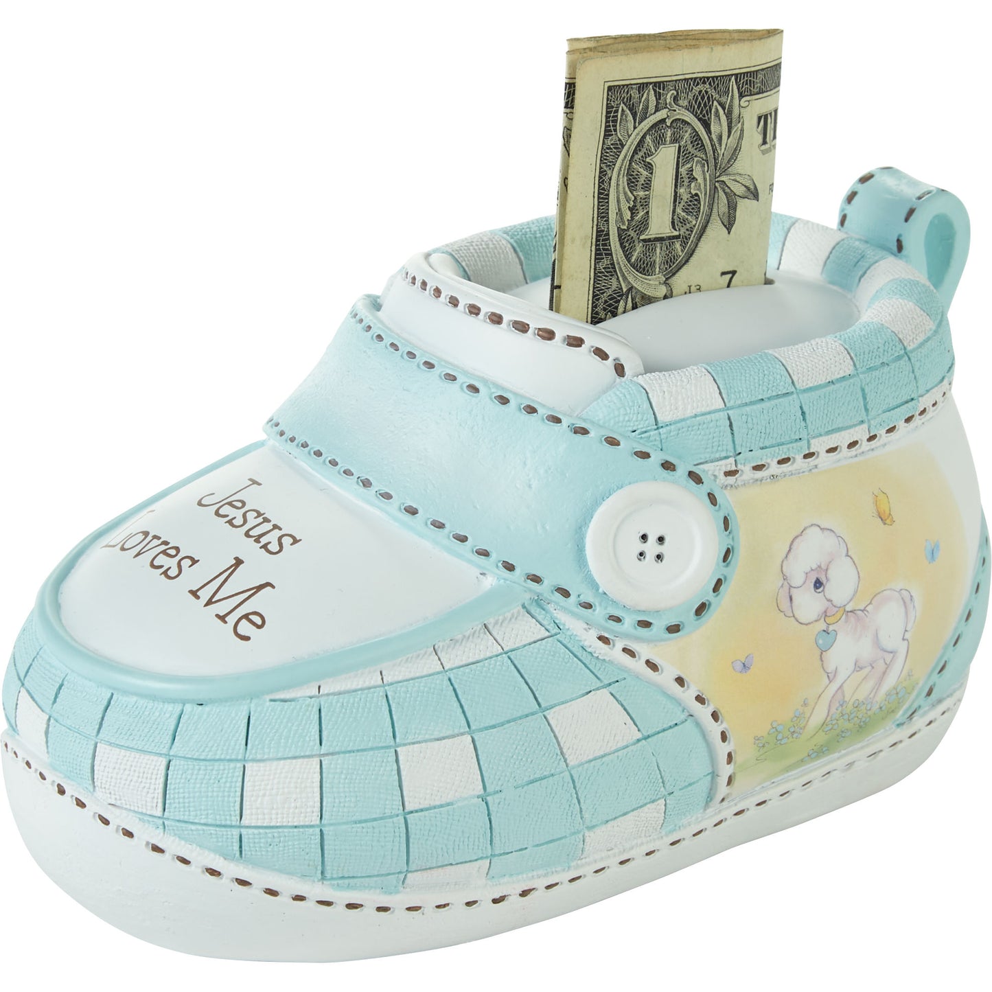 Jesus Loves Me Blue Bootie Bank