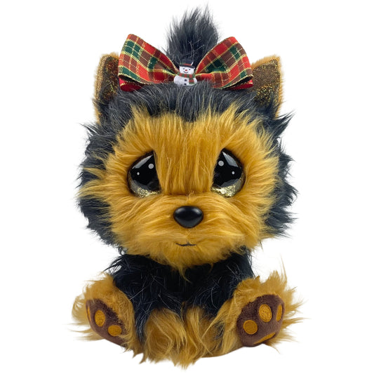 Bitsy Holiday Yorkie with Bow Cutie Pet-tudies Stuffed Animal