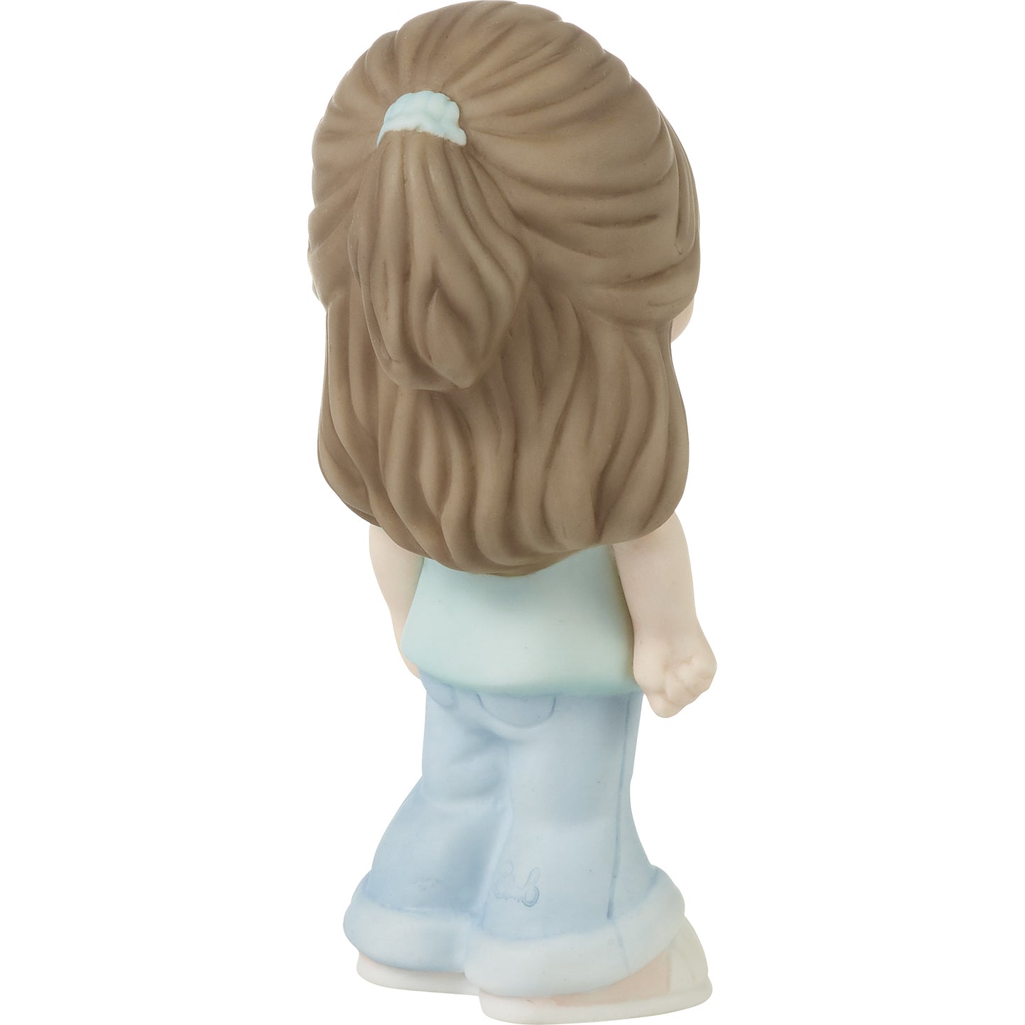 Brunette Girl With Loved T-Shirt Figurine