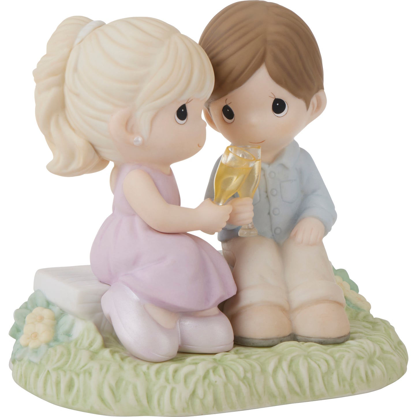 To Our Everlasting Love Brunette Boy/Blonde Girl Figurine