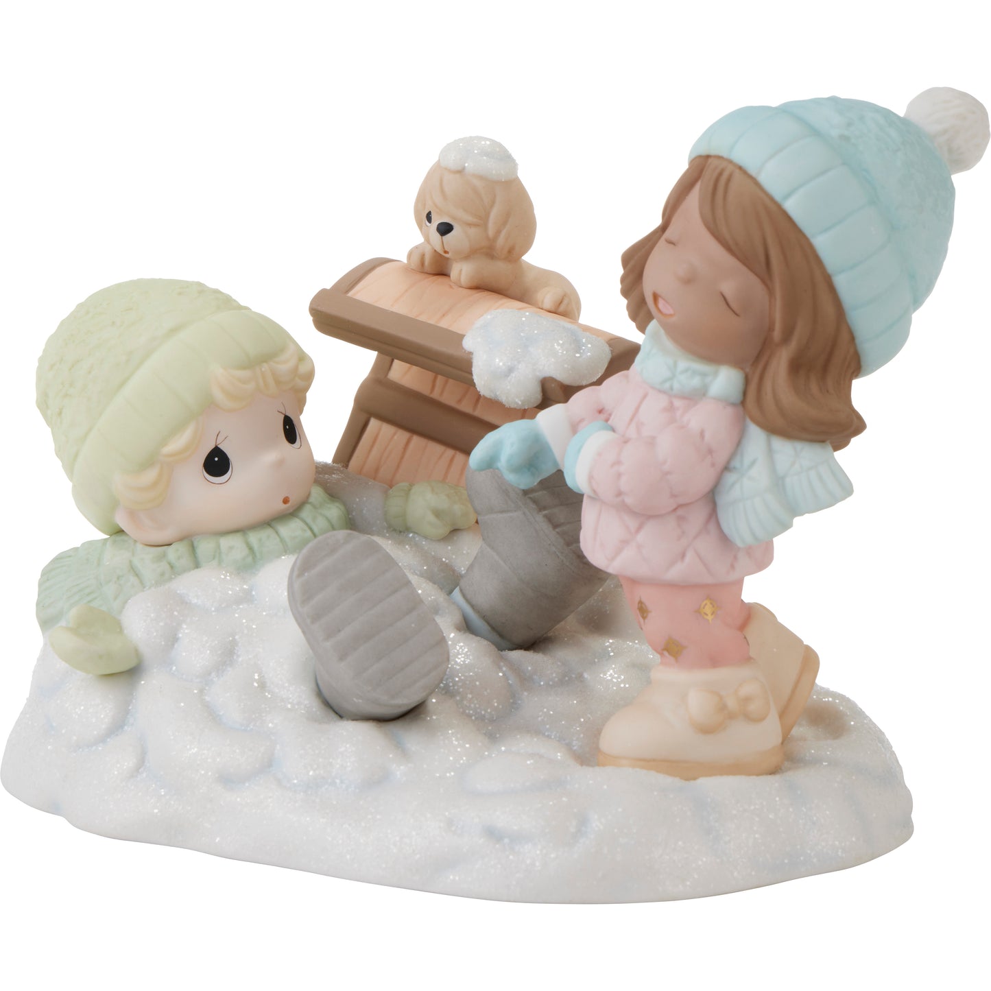 Life Is Snow Much Fun With You Brunette Hair/Medium Skin Figurine