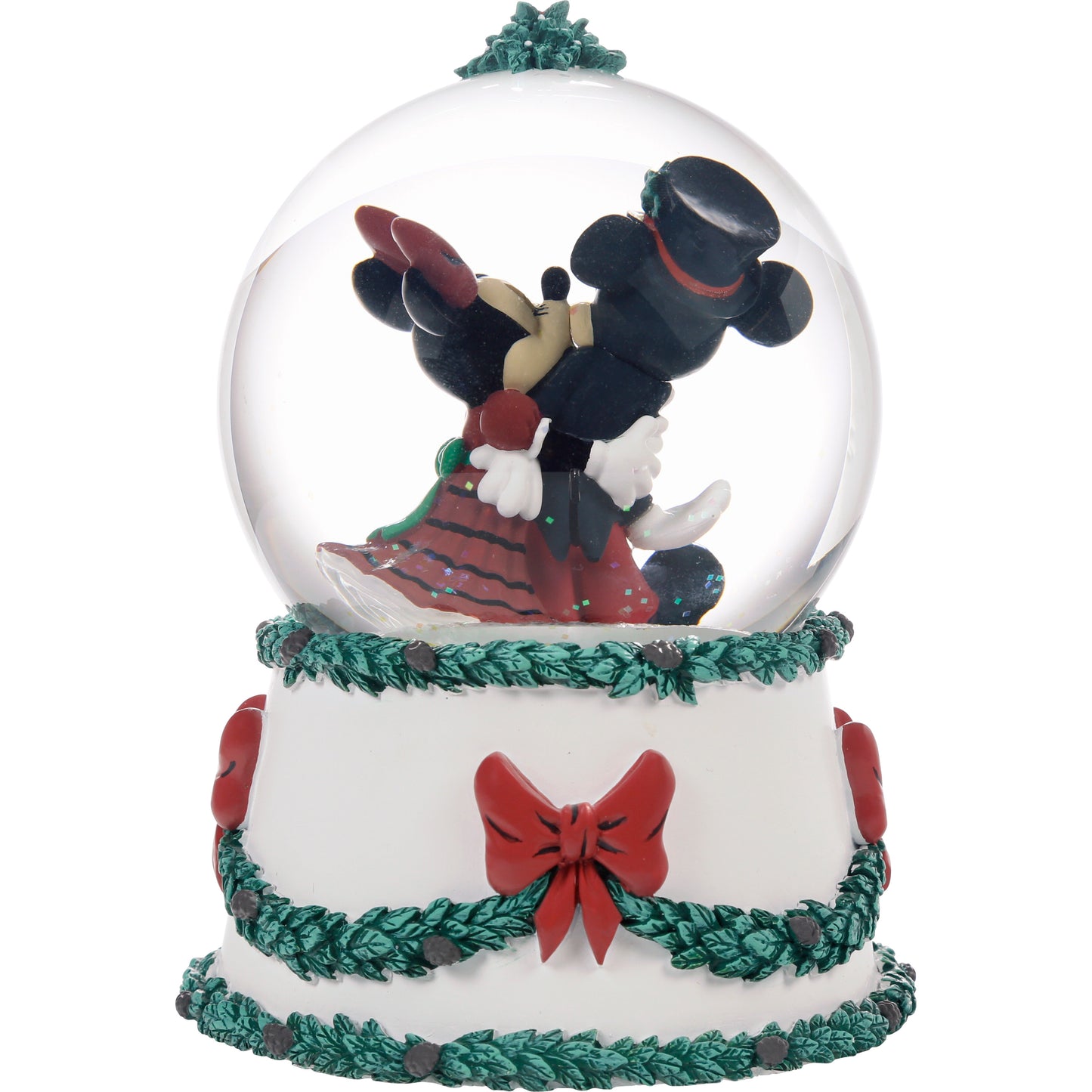 Merry Christmas, Sweetie Disney Mickey Mouse and Minnie Mouse Musical Snow Globe