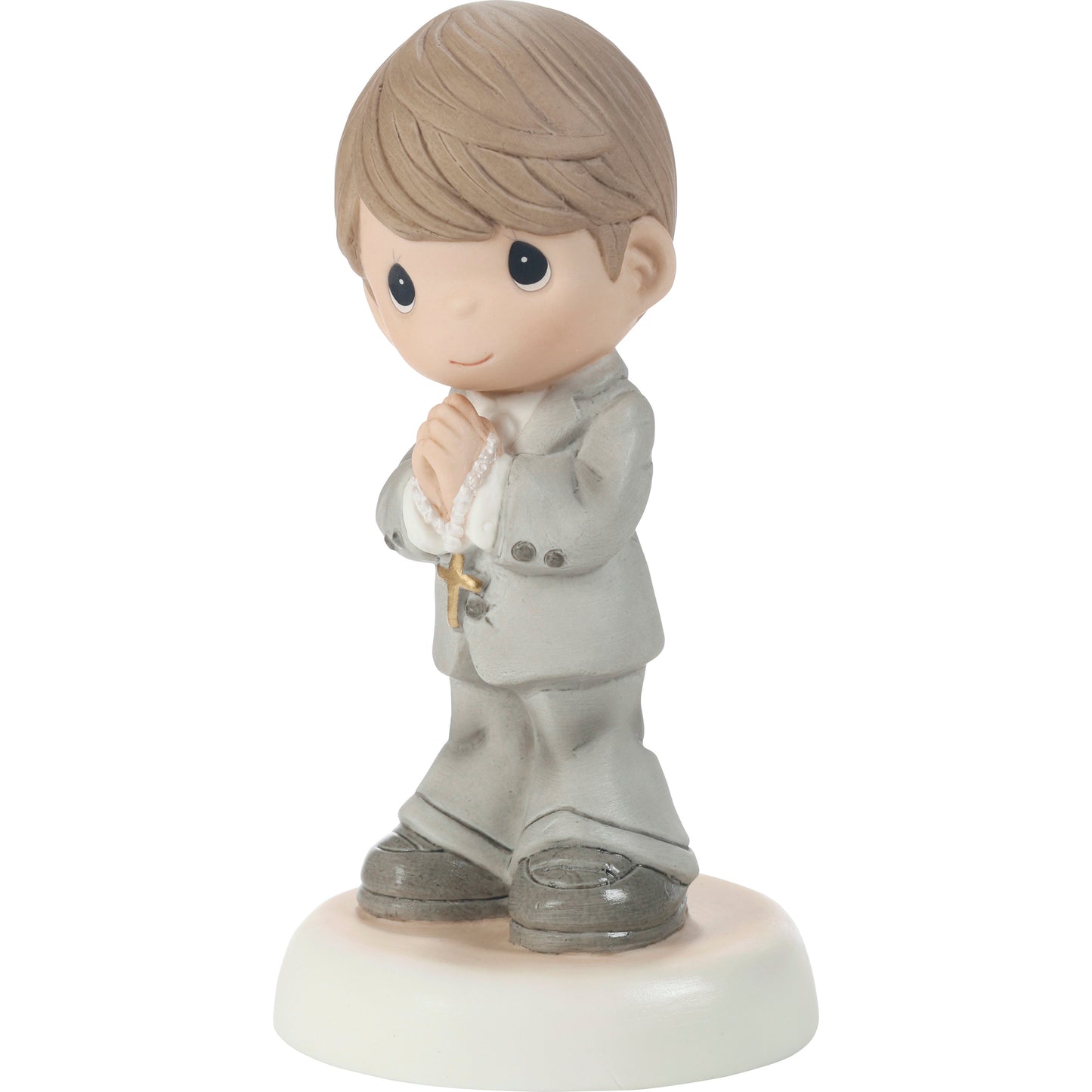 My First Communion Brunette Boy Figurine