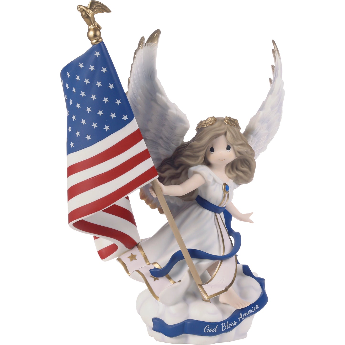 God Bless America Angel Figurine