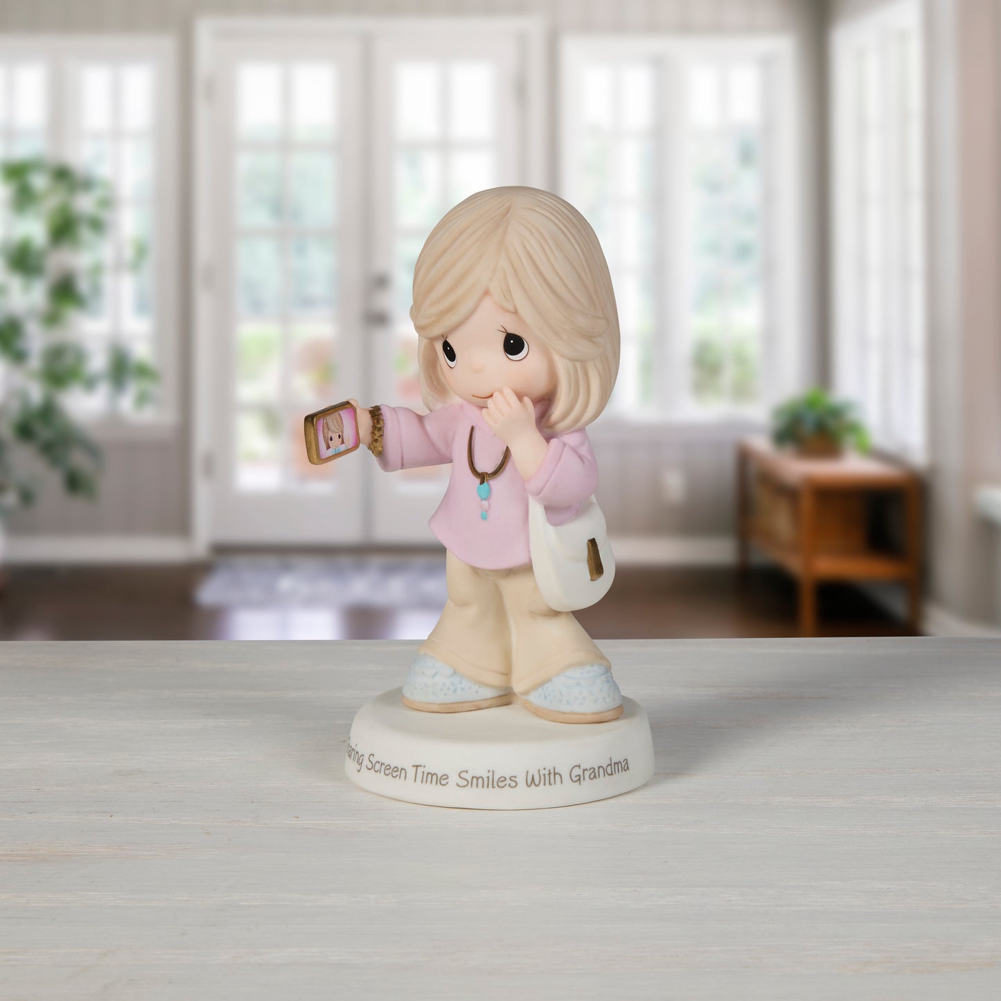 Sharing Screen Time Smiles With Grandma Figurine