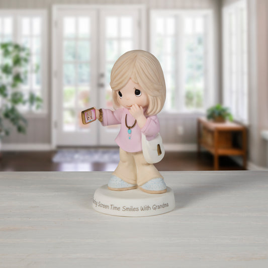 Sharing Screen Time Smiles With Grandma Figurine