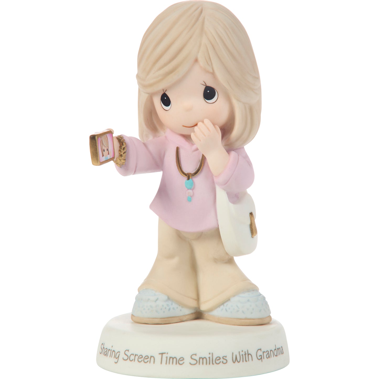 Sharing Screen Time Smiles With Grandma Figurine