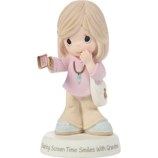Sharing Screen Time Smiles With Grandma Figurine