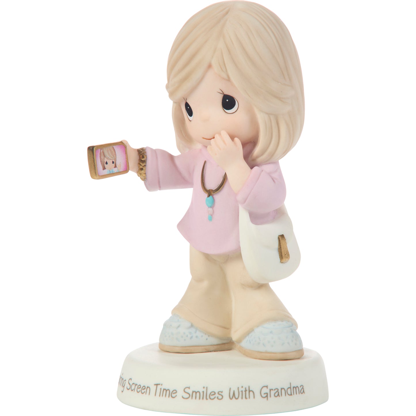 Sharing Screen Time Smiles With Grandma Figurine