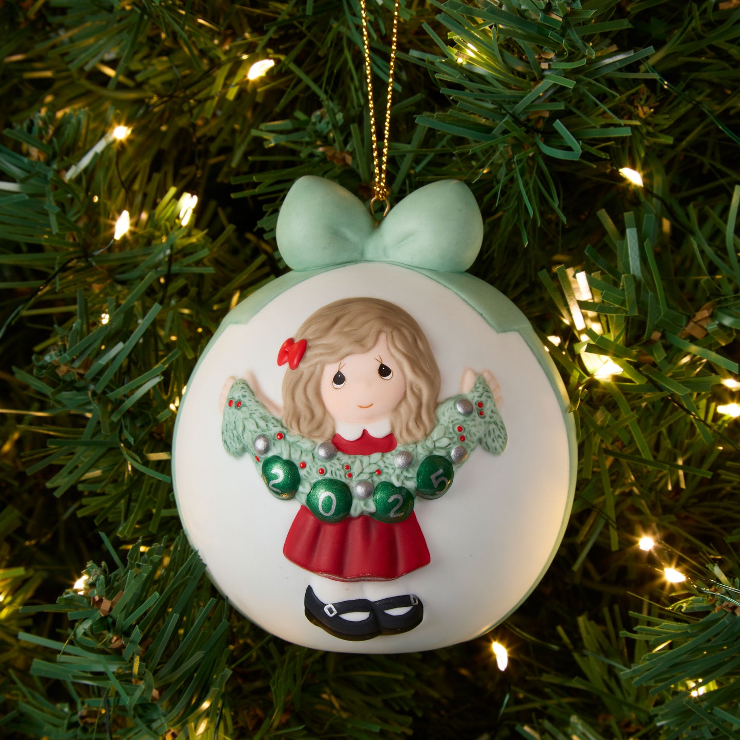 Deck The Halls 2025 Dated Girl Ball Ornament