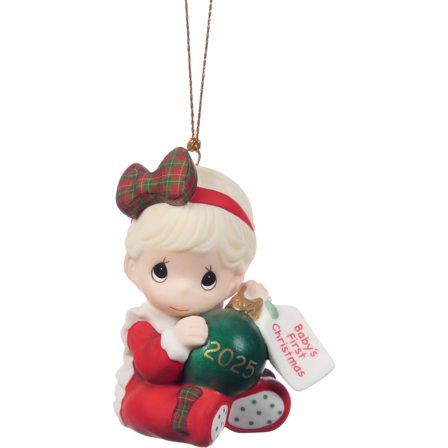 Baby's First Christmas 2025 Dated Girl Ornament