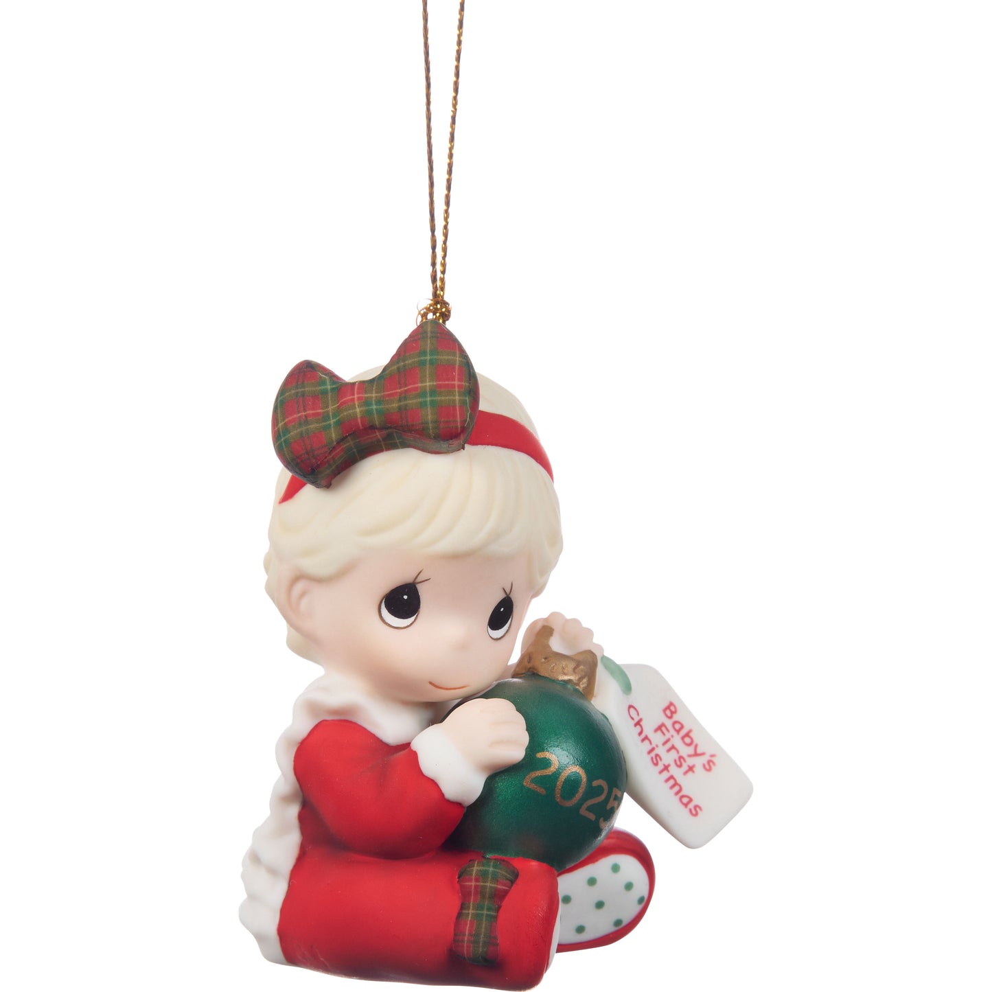 Baby's First Christmas 2025 Dated Girl Ornament
