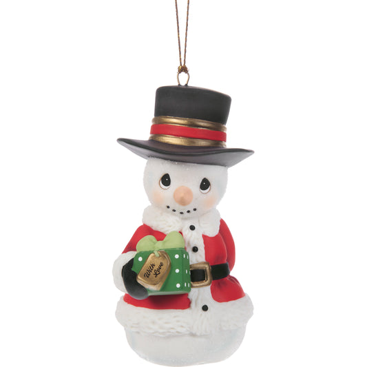 Sharing The Gift Of Love Annual Snowman Ornament