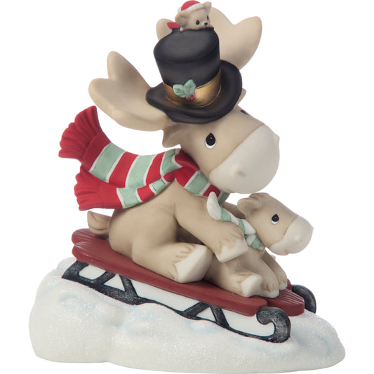 Dashing Through The Snow With Christmoose Cheer Figurine