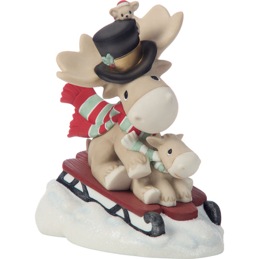 Dashing Through The Snow With Christmoose Cheer Figurine