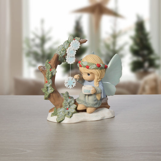 Snowflakes Sparkle In Winters Night Figurine