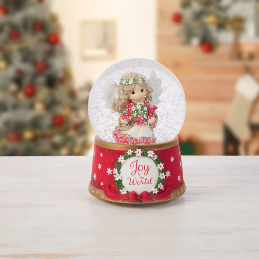 Joy To The World Annual Angel Snow Globe