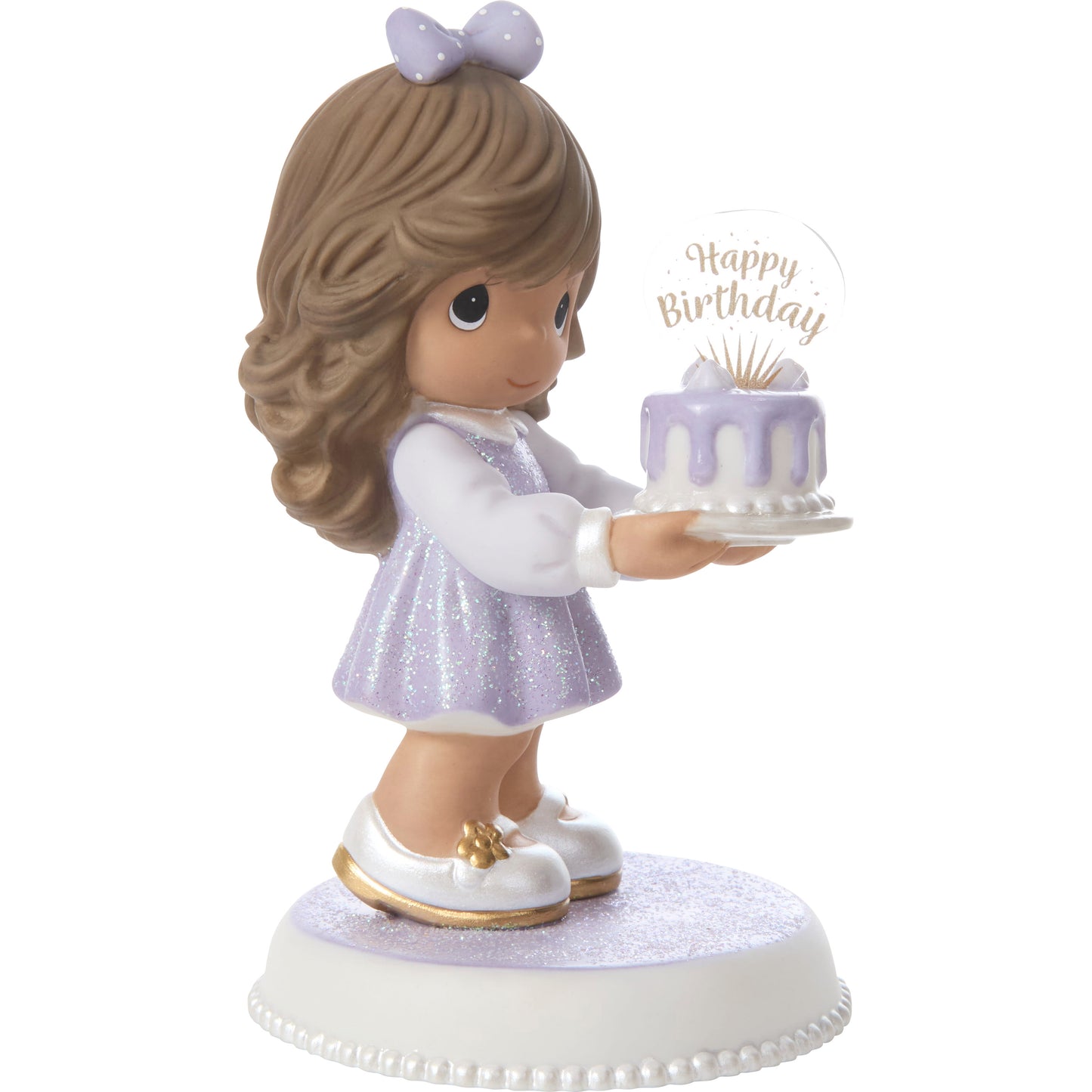 You're As Sweet As Can Be Brunette/Medium Skin Tone Birthday Figurine