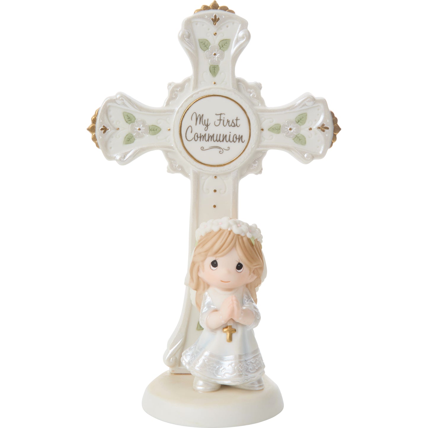 My First Communion Cross, Brunette Girl