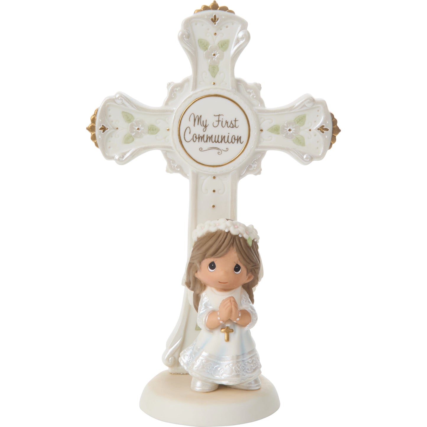 My First Communion Cross, Brunette/Medium Skin Tone