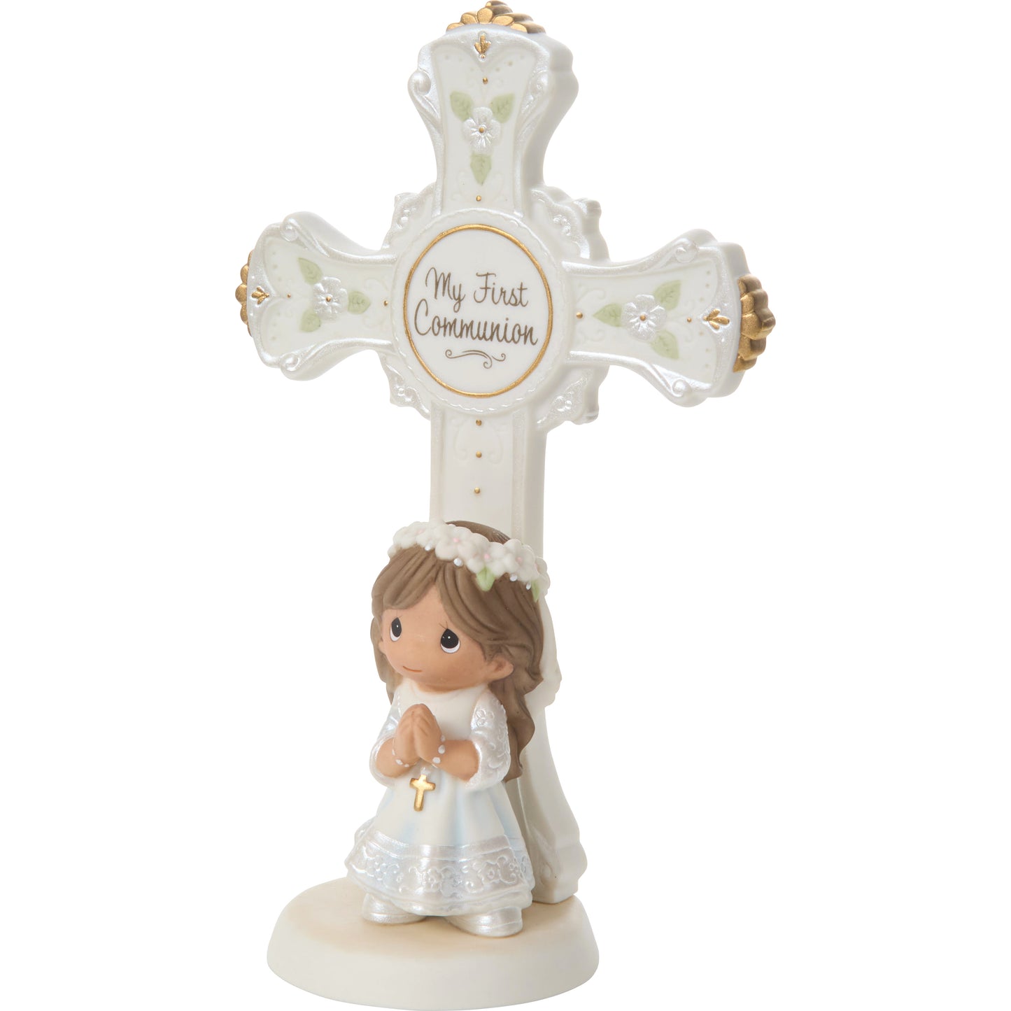 My First Communion Cross, Brunette/Medium Skin Tone