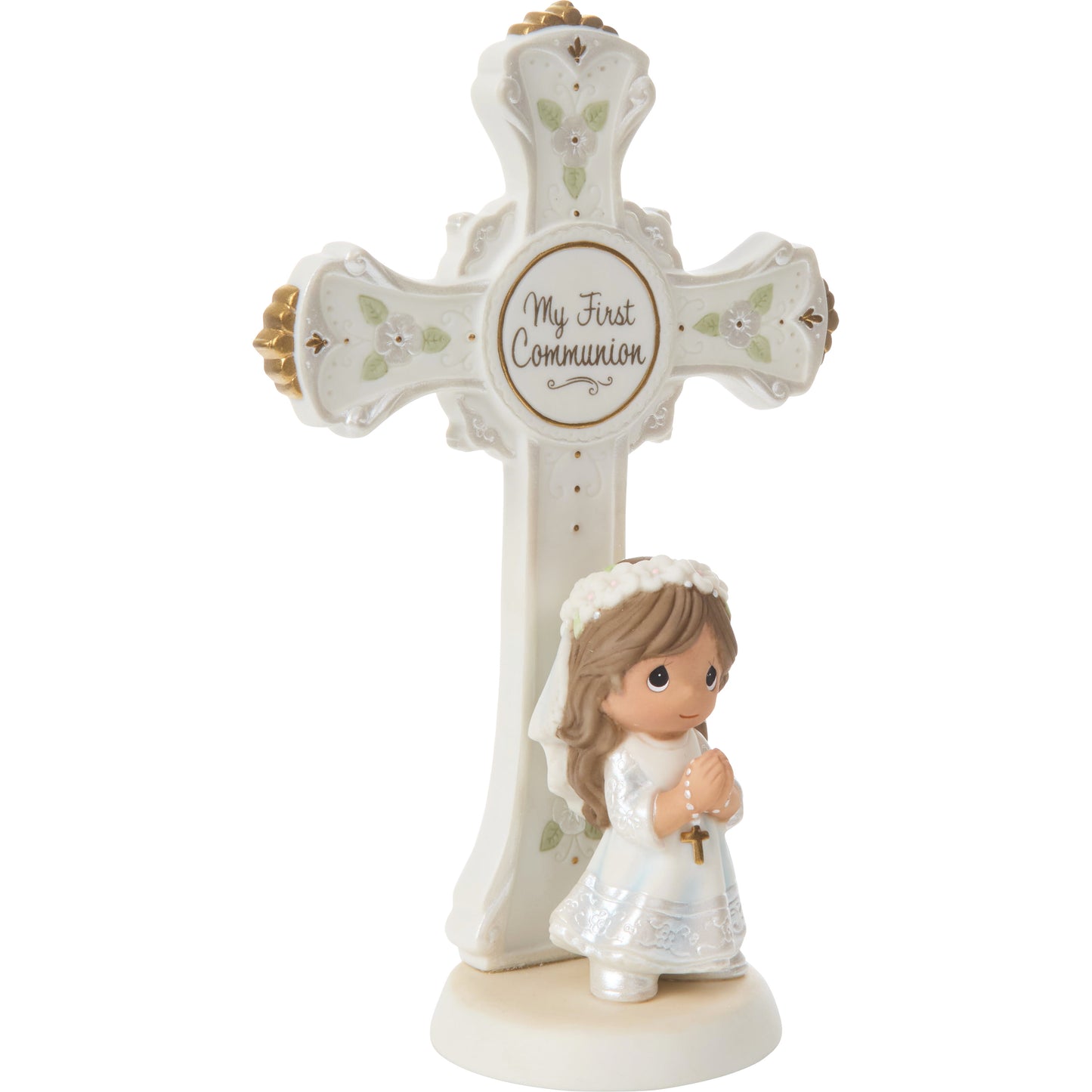 My First Communion Cross, Brunette/Medium Skin Tone