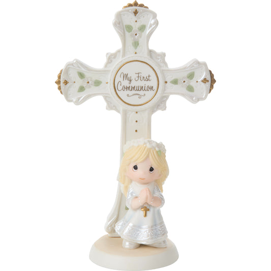 My First Communion Cross, Blonde Girl