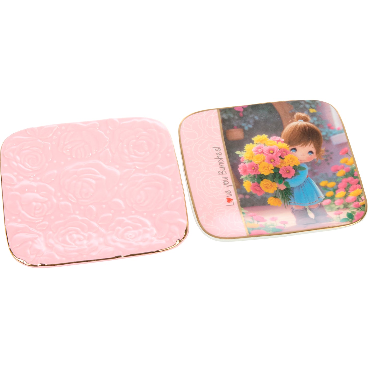 Love You Bunches! Trinket Trays, Girl, Set Of 2