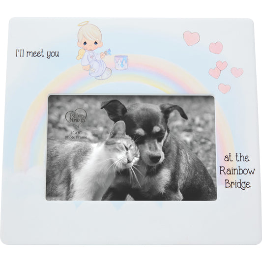 I'll Meet You At The Rainbow Bridge Pet Memorial Photo Frame