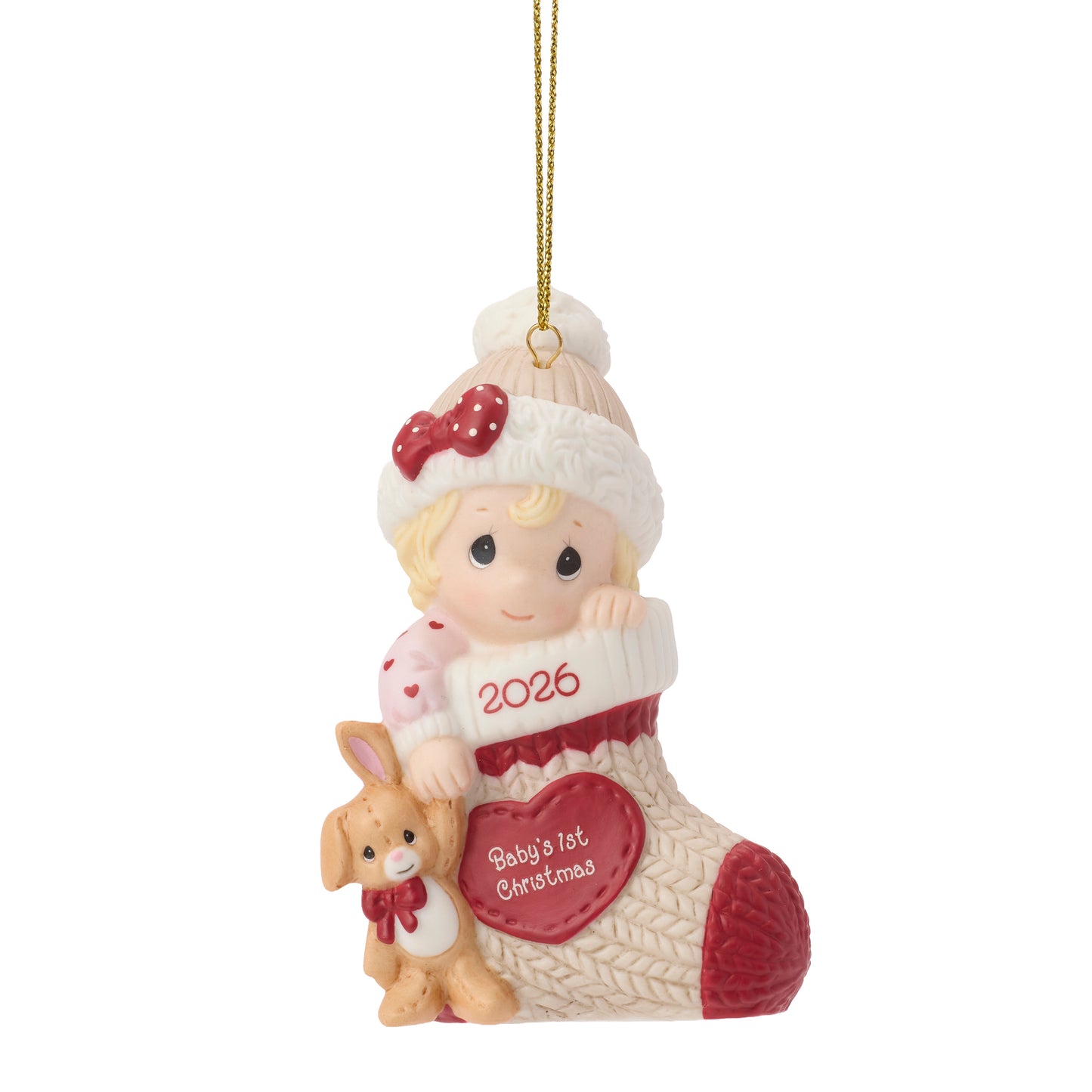 Baby's First Christmas 2026 Dated Girl Ornament
