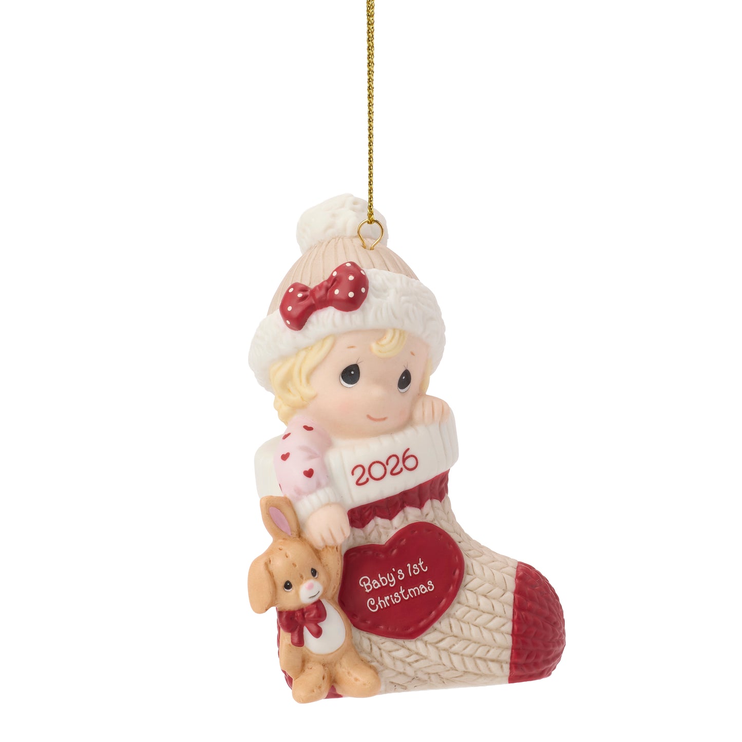 Baby's First Christmas 2026 Dated Girl Ornament