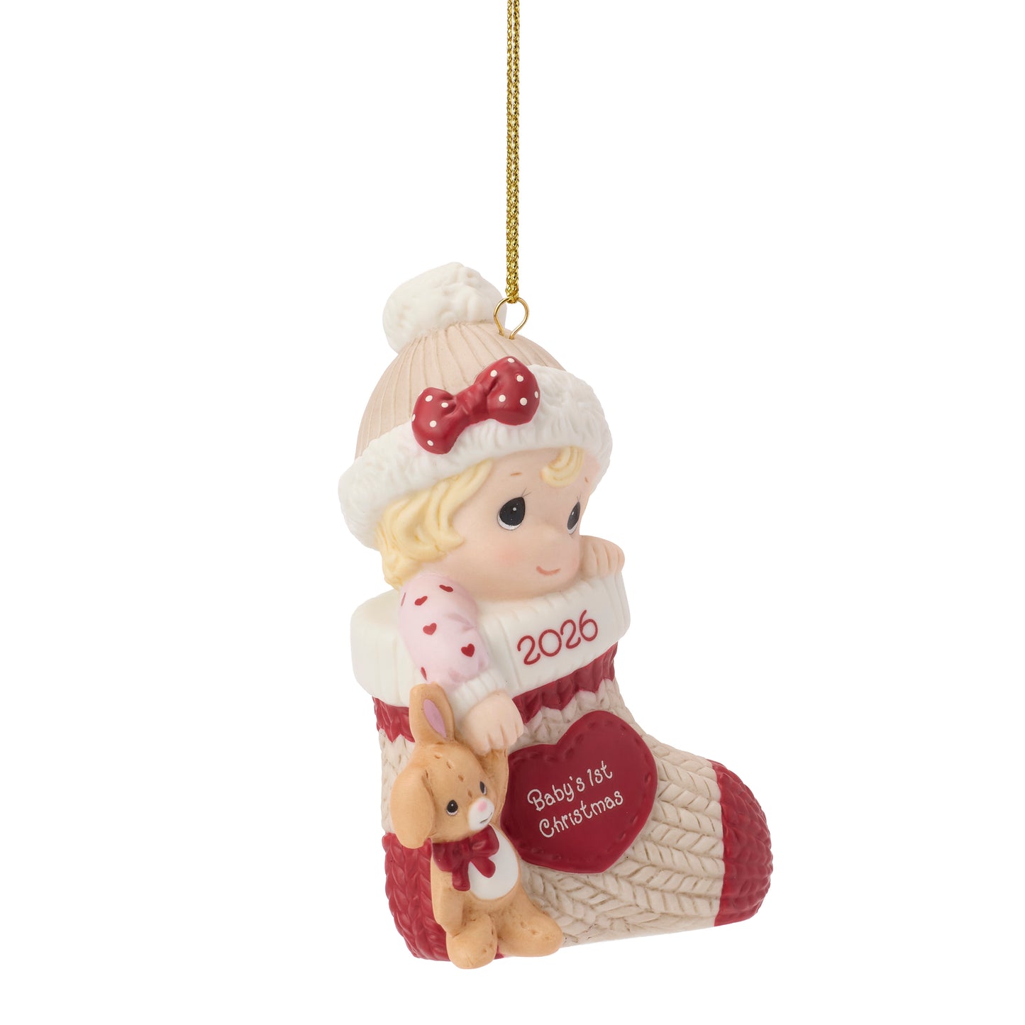 Baby's First Christmas 2026 Dated Girl Ornament