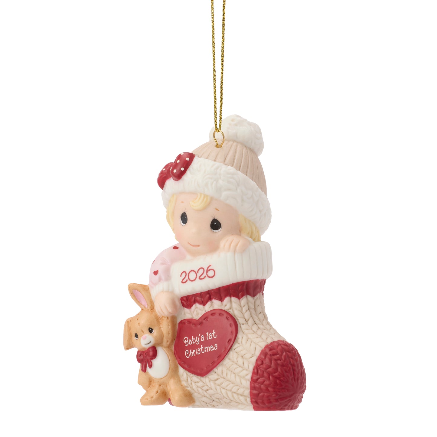 Baby's First Christmas 2026 Dated Girl Ornament